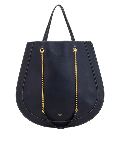 Roundabout Oversize Tote, &pound;320, Handbags, Navy, Leather, Front view